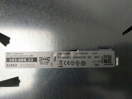 Płyta indukcyjna IKEA MATMÄSSIG czarna 7350W 4 Pola