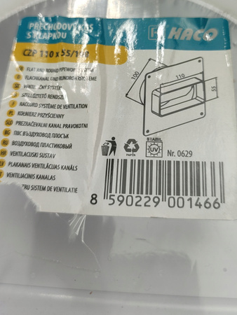 Kołnierz przyścienny Haco CZP 110x55/100 Przejściówka kanałowa