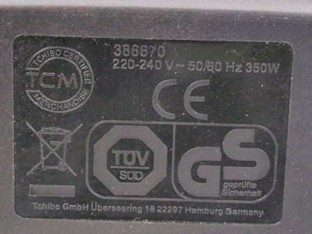 GRILL ELEKTRYCZNY RACETTE TCHIBO BXHXT CA 29,5X10X10CM 350W