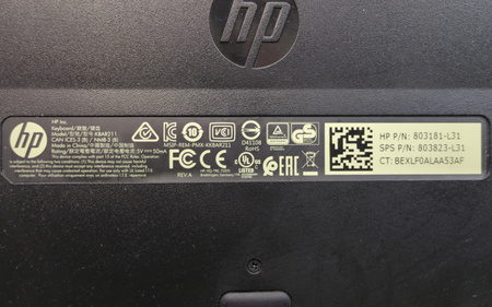 Klawiatura przewodowa membranowa HP KBAR211 QWERTY czarna