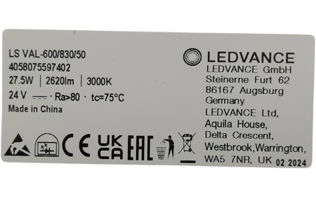 Taśma LED Ledvance Value 600/830/50 27,5W 2620lm 24V 5m 8mm ciepła biel