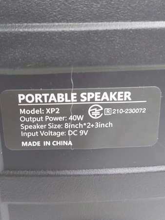 Głośnik bezprzewodowy karaoke Lororado 40W XP2 2x MIKROFON + PILOT