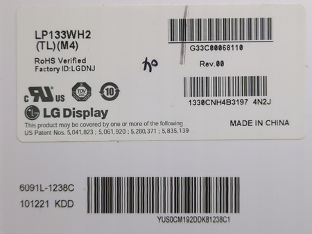 Matryca LG LP133WH2 13,3" 1366x768px; 40pin