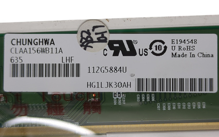 Matryca Chunghwa CLAA156WB11A 15.6 HD 1366x768 LED 40pin Błyszcząca