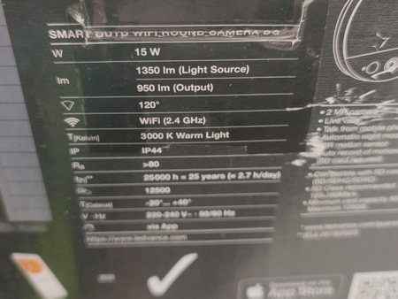 Lampa Elewacyjna LED Kinkiet Kamera Czujnik 15W 3000K SMART+ WiFi LEDVANCE