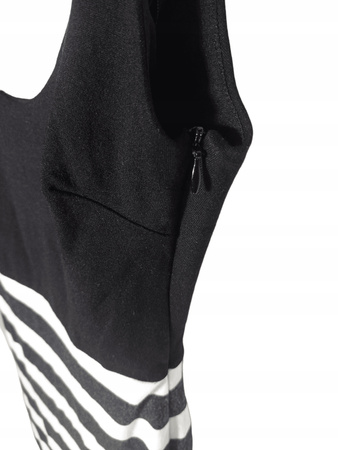 SUKIENKA ZARA TRAFALUC ROZ.S CZARNO-BIAŁA W PASKI