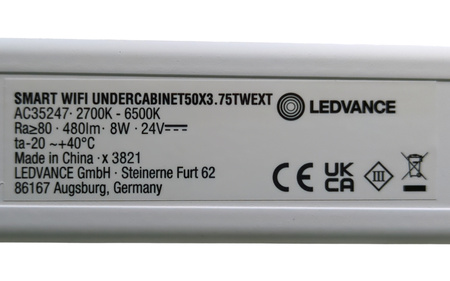 Lampka podszafkowa LED Ledvance Smart+ Undercabinet WiFi 8W 2700–6500K