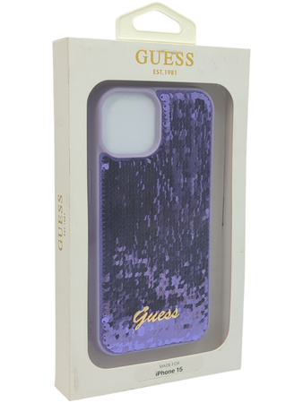 Etui Plecki do Apple iPhone 15 Case Guess fiolet