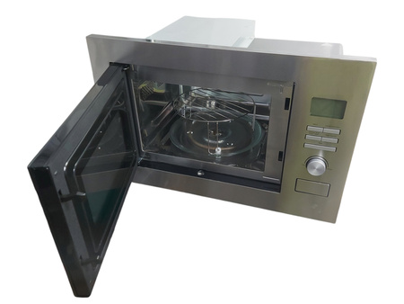 Kuchenka mikrofalowa do zabudowy Bomann MWG 3001 H EB inox grill