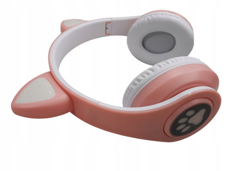 Słuchawki bezprzewodowe nauszne CATS SNK-B39M Kocie uszy Różowe