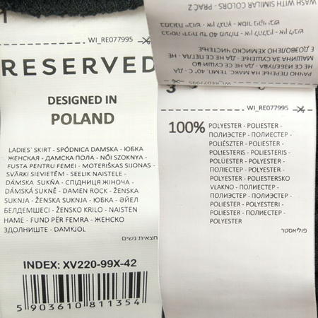 SPÓDNICA RESERVED ROZMIAR 42 CZARNA