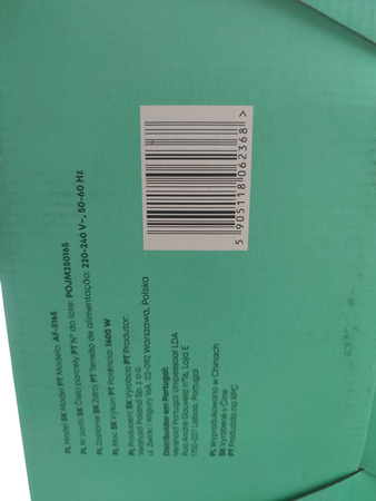 Frytkownica beztłuszczowa Hoffen AF-5165 1400 W 3,8 l Czarna