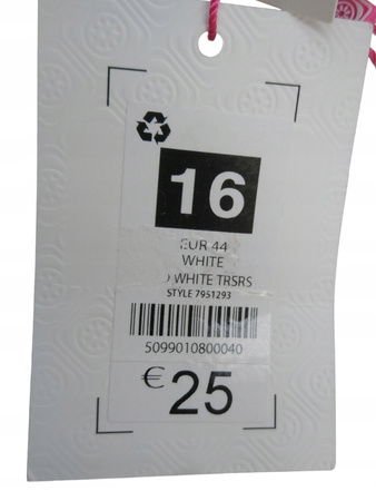 SPODNIE JEANS DAMSKIE SAVIDA ROZMIAR 44 BIAŁE