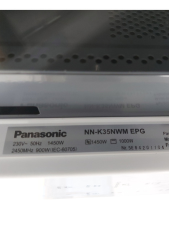 Kuchenka mikrofalowa Panasonic NN-K35NWMEPG 24L 900W Grill Kwarcowy Biała