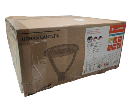 LEDVANCE Oprawa zewnętrzna parkowa, URBAN LTRN V 59W symetryczna szara