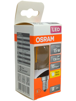 Żarówka LED Ledvance E14 P45 1.5W 136lm 2700K filament klar