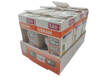 Zestaw 6 żarówek Osram LED Classic A40 4,9W 6500K E27 zimna biel
