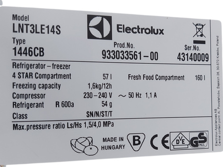 Lodówka do zabudowy Electrolux 500 ColdSense LNT3LE14S 144,1cm