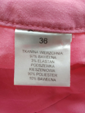 Spodnie damskie WÓLCZANKA Rozmiar 36 RÓŻOWE