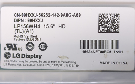 Matryca LG LP156WH4 15,6" 1366x768px 40pin BŁYSZCZĄCA