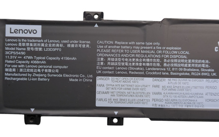 Bateria Lenovo L23D3PF0 11.31V 4068mAh 47Wh do laptopa oryginalna