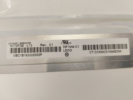 Matryca Innolux N173FGE -L13 Rev.C1 17.3" 1600x900p 40pin Błyszcząca