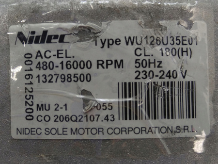Silnik napędowy NIDEC WU126U35E01 do pralki ELECTROLUX 0016197400