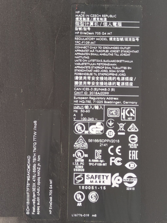 Komputer HP EliteDesk 705 G4 MT AMD Ryzen 3 PRO 2400G 500GB HDD 8GB DDR4