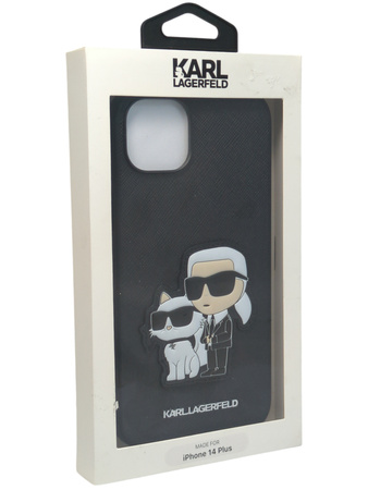 Plecki Etui Case Karl Lagerfeld KLHCP14MSANKCPK do iPhone 14 Plus Czarny