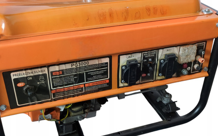 Agregat prądotwórczy KIANO PG-3000 3kW AVR 210cm³ 15L benzyna 1-fazowy