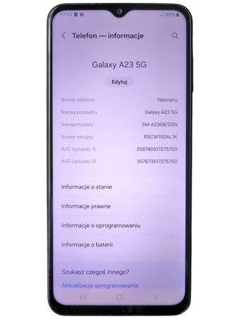 Smartfon Samsung Galaxy A23 5G SM-A236B/DSN Czarny 4 GB / 64 GB