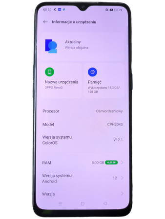 Telefon Oppo Reno 3 CPH2043 Czarny
