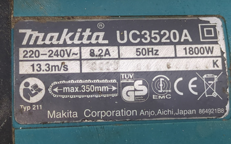 PILARKA ELEKTRYCZNA ŁAŃCUCHOWA MAKITA UC3520A 1800W