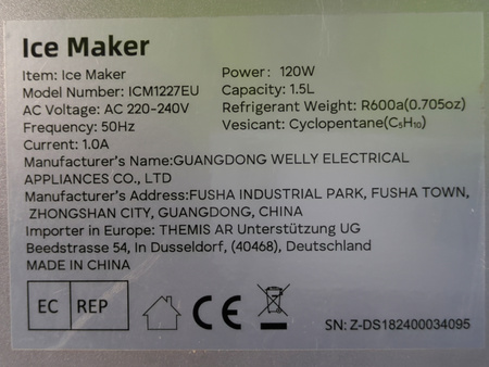 Kostkarka do lodu CONOPU ICM1227EU 12kg/24h Srebrny