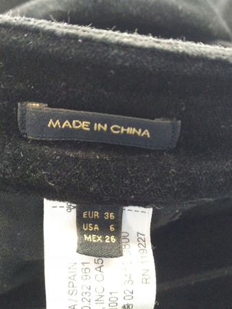 SPODNIE DAMSKIE MASSIMO DUTTI ROZMIAR 36 CZARNE