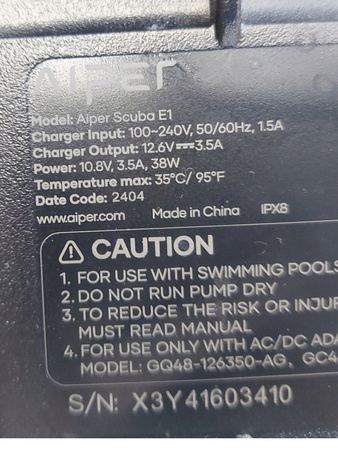 Robot czyszczący Odkurzacz akumulatorowy do basenu Aiper Scuba E1