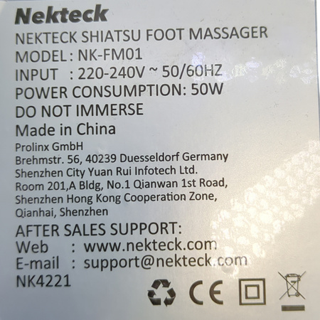 MASAŻER DO STÓP Z FUNKCJĄ GRZANIA NEKTECK NK-FM01