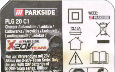 PARKSIDE PLG 20 C1 Ładowarka do akumulatorów 20V