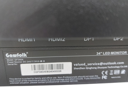 Monitor Gawfolk GF-340A 34 " 3440 x 1440 px VA