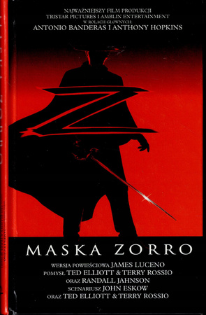 KSIĄŻKA MASKA ZORRO ANTONIO BANDERAS