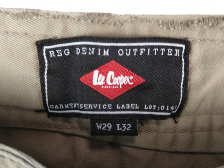 SPODNIE JEANS MĘSKIE LEE COOPER ROZMIAR 29/32 BRĄZOWE