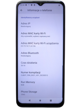 Smartfon Cubot P80 fioletowy 6.58 cala 8GB RAM 256GB 5200mAh NFC