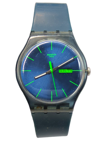 Zegarek męski na pasku Swatch NEW GENT BLUE REBEL granatowy