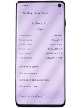 Smartfon Samsung Galaxy S10 SM-G973F/DS 8/128GB