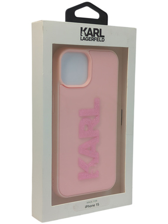 Etui Karl Lagerfeld Plecki do Apple iPhone 15 różowe