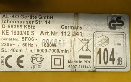 Piła elektryczna łańcuchowa AL-KO KE 1800/40 S 1800W