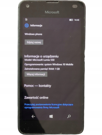 Smartfon MICROSOFT Lumia 550 1/8GB 4.7" Czarny
