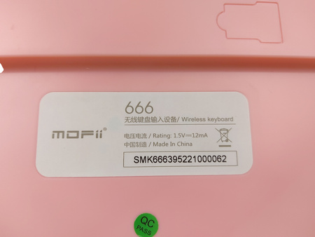 Bezprzewodowa Klawiatura i mysz MOFI QWERTY RÓŻOWA