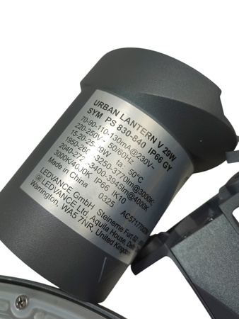 Lampa uliczna ogrodowa Urban Lantern 29W 3538lm 2200/2700K IP66 Ledvance