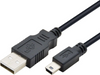 PRZEWÓD KABEL USB MINI B (5-PIN) CZARNY 50 CM